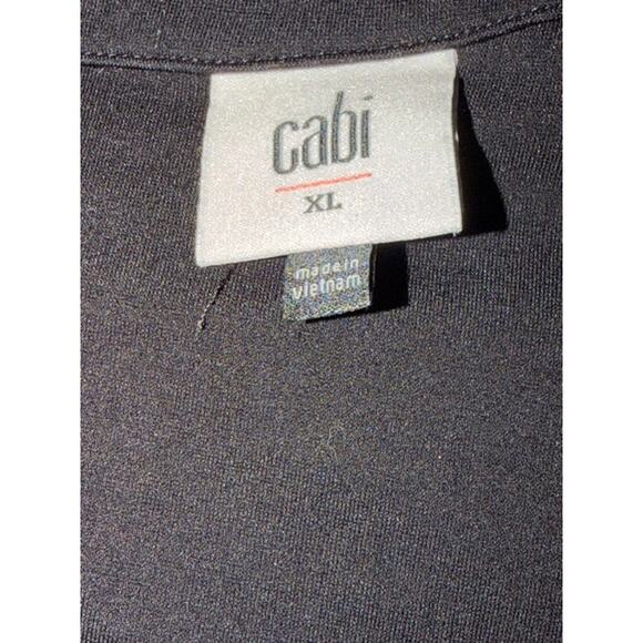 Cabi Black Long Sleeve Tee with Black and White Shoulder Strap Size XL - Picture 5 of 5